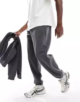 Свободные джоггеры с принтом в стиле «high-size» в угольном цвете ASOS DESIGN