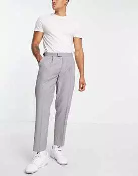 Свободные фактурные брюки Topman цвета соли и перца
