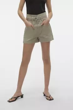 Свободные функциональные шорты с карманами и поясом Vero Moda, зеленый