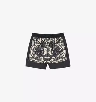 Свободные хлопковые шорты с цветочным мотивом Sandro, цвет naturels