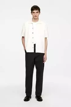 Свободные холщовые брюки Arket, черный