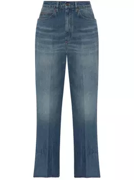Свободные изогнутые джинсы Victoria Beckham, синий