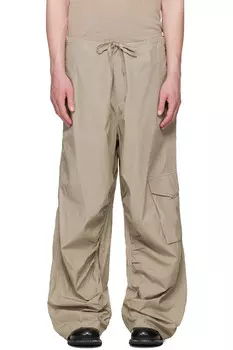 Свободные карго-штаны с кулиской и складками Hope, бежевый