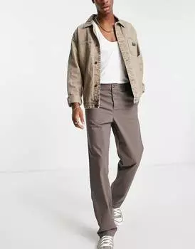 Свободные коричневые брюки чинос ASOS DESIGN
