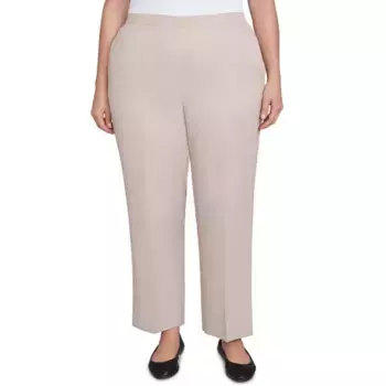 Свободные льняные укороченные брюки больших размеров Alfred Dunner, цвет linen