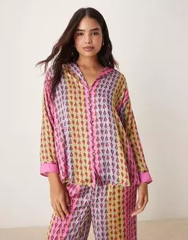 Свободные люди мечтательные дни атласный пижамный комплект в многоцветном цвете Free People