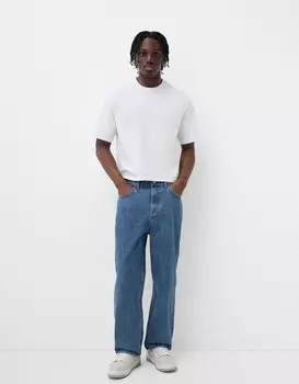 Свободные мешковатые джинсы Bershka, голубой