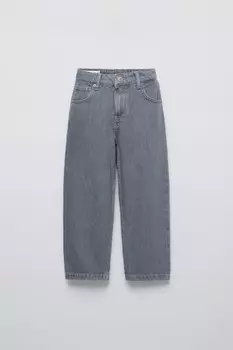 Свободные мешковатые джинсы ZARA, средне-серый