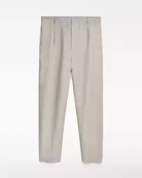 Свободные мужские льняные брюки натурального цвета Adolfo Dominguez, цвет Natural