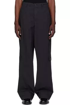 Свободные окрашенные карго-штаны Dries Van Noten, синий