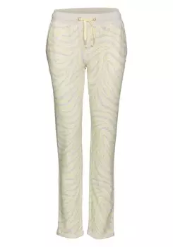 Свободные пижамные брюки LASCANA, бежевый