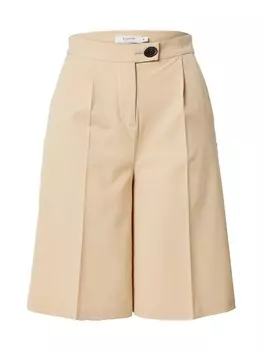 Свободные плиссированные брюки b.young Bydanta, бежевый