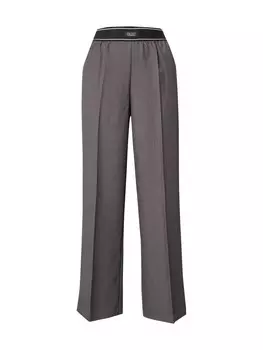 Свободные плиссированные брюки Monki, антрацит