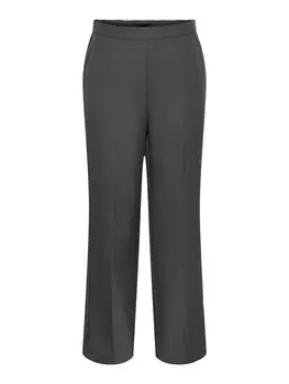 Свободные плиссированные брюки PIECES NEVA, темно-серый