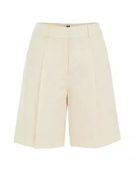 Свободные плиссированные брюки WE Fashion, светло-бежевый