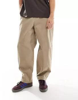 Свободные повседневные брюки песочного цвета Pull&Bear