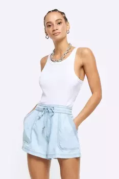 Свободные повседневные джинсовые шорты из лиоцелла River Island, синий