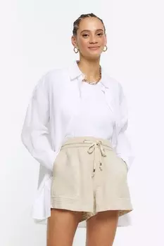 Свободные повседневные шорты из лиоцелла River Island, бежевый