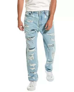 Свободные прямые джинсы FRAME Denim Gate с низкой посадкой, синий