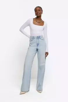 Свободные прямые джинсы River Island, синий