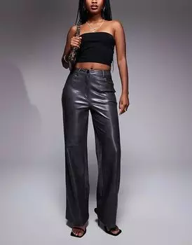 Свободные прямые джинсы серого цвета River Island