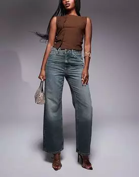 Свободные прямые джинсы темно-синего цвета River Island