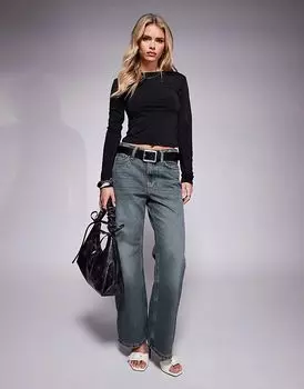 Свободные прямые джинсы темно-синего цвета River Island