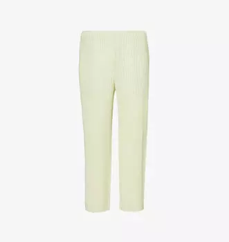 Свободные прямые трикотажные брюки Mc november Homme Plisse Issey Miyake, зеленый