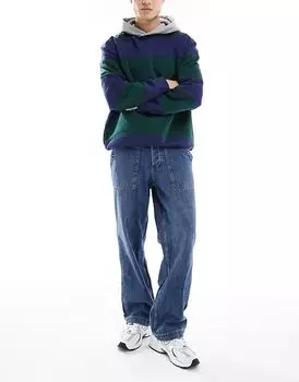 Свободные рабочие джинсы Eddie в средне-синем цвете Jack & Jones