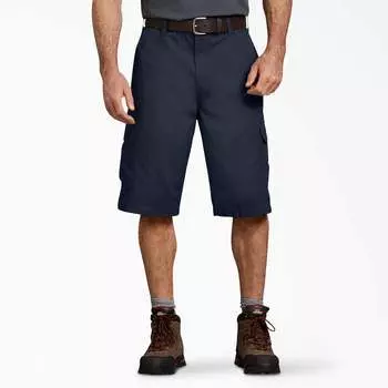 Свободные рабочие шорты Dickies, 13 дюймов, цвет rinsed dark navy (rdn)