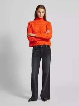 Свободные расклешенные джинсы с пятью карманами Oui, темно-серый