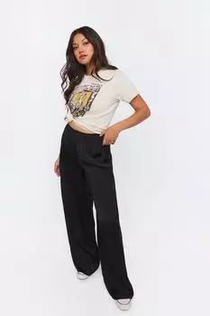 Свободные широкие брюки Forever 21, черный