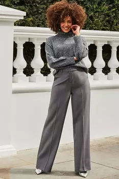 Свободные широкие брюки Sosandar, серый