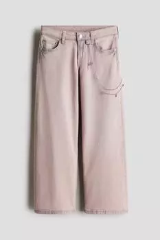 Свободные широкие джинсы H&M, розовый