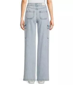 Свободные широкие джинсы-карго Every Denim Acid Wash, синий