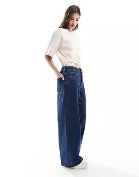 Свободные широкие джинсы средне-синего цвета ASOS DESIGN