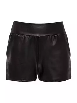 Свободные шорты из искусственной кожи Commando, черный