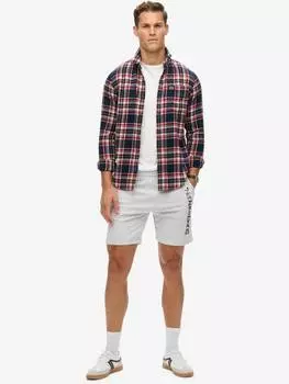 Свободные шорты с логотипом спортивной одежды Superdry, цвет Cadet Grey Marl