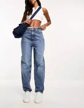 Свободные синие джинсы для мамы ASOS DESIGN