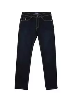 Свободные синие мужские джинсовые брюки с нормальной талией и нормальными штанинами TELAS U.S. Polo Assn., синий