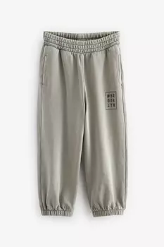 Свободные спортивные брюки из 100% хлопка, окрашенные в готовом виде (3 16 лет) Next, серый