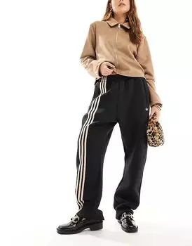 Свободные спортивные штаны с тремя полосками черного цвета adidas Originals