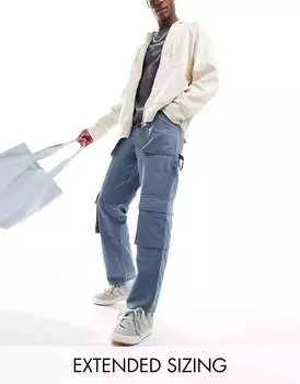 Свободные темно-синие брюки карго ASOS