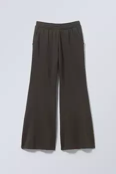 Свободные тяжелые спортивные штаны с расклешенными деталями Weekday, серый