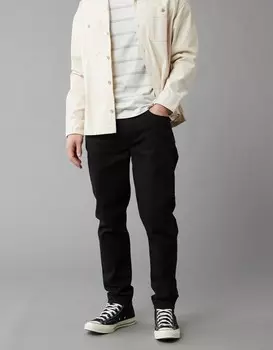 Свободные узкие джинсы AE AirFlex+ American Eagle Outfitters, черный