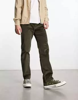 Свободные вельветовые брюки цвета хаки River Island