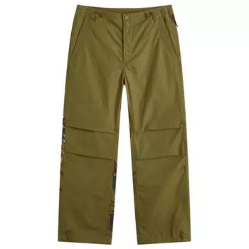 Свободные вышитые брюки-слипы «Ворона и цапля» Maharishi, зеленый