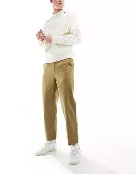 Свободные зауженные брюки из твила Farah hawtin цвета хаки