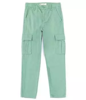 Свободные зауженные брюки-карго Levi's Little Girls 4-6X, зеленый