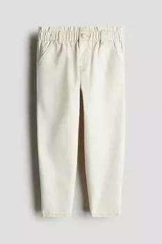 Свободные зауженные джинсы H&M, бежевый